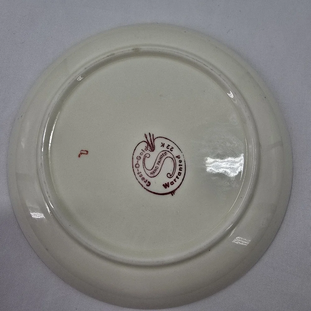Vintage Crest O Gold Sabin Bread Plate 6.25